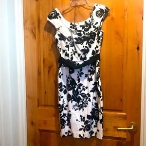 Black white sleeveless dress